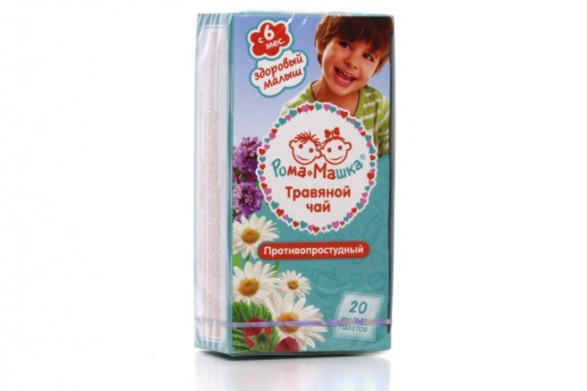 фото упаковки Рома+Машка Чай травяной Противопростудный Здоровый малыш
